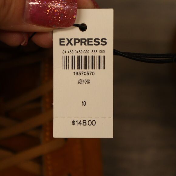 New Express-Leather Upper Faux Fur Lining Shoe Brown RN 55285 ID 6404 19570570 main image 7